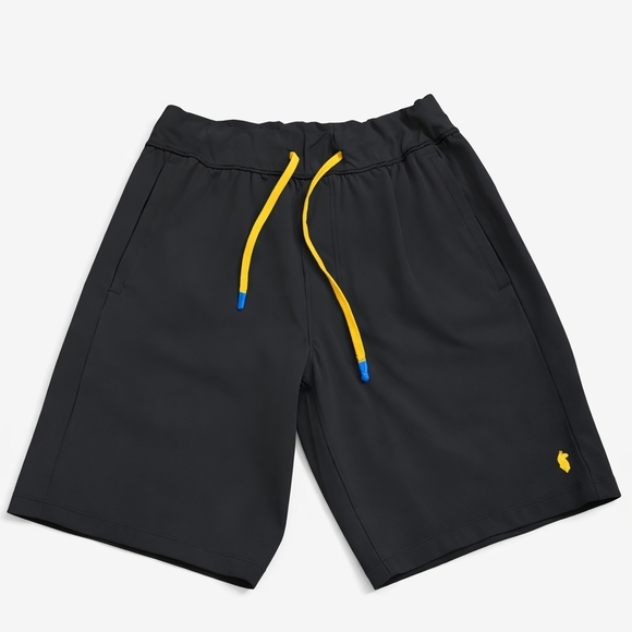cotopaxi Other - Cotopaxi Men’s Athletic Shorts Black Yellow Drawstring Logo Size S